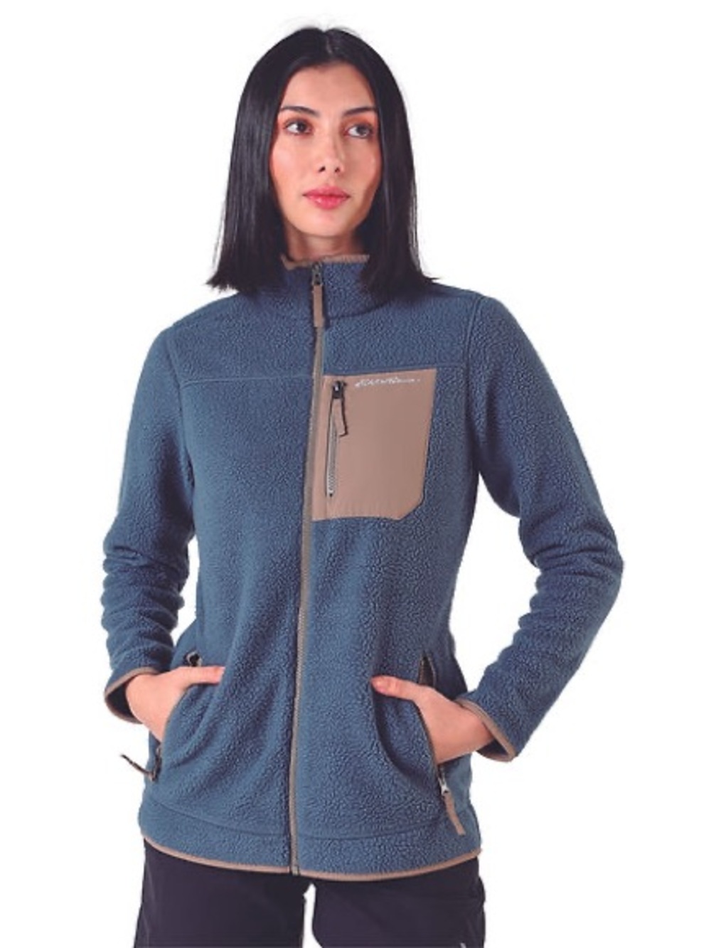 NWT Eddie Bauer Women’s Quest 300 Blue Fleece Jacket, Size Large
